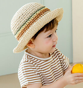 Áo liền quần cotton bé trai - Kẻ nâu