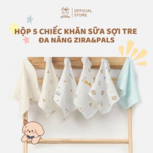 Hộp 5 khăn sữa sợi tre đa năng