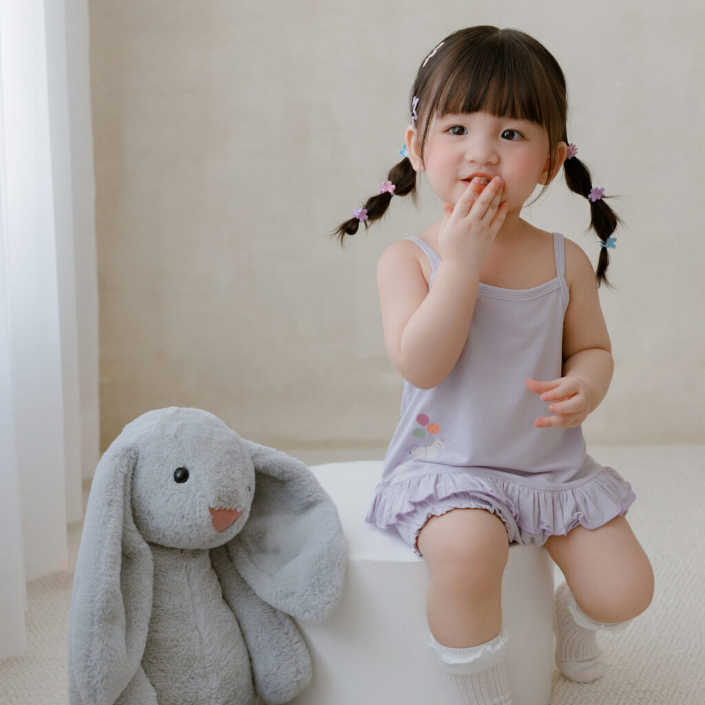 Bộ hai dây bé gái viền bèo